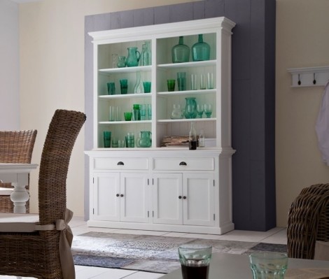 Halifax - Pure White Painted - Hutch Bookcase