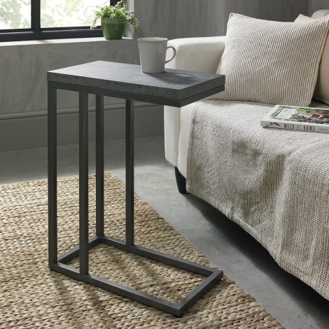 Renzo - Zinc & Dark Grey - Sofa Table - Powder Coated - Metal Base