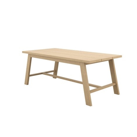 Bourton - Light Wood 8 Seater Fixed Top Dining Table