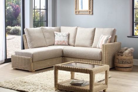 Desser - Burford - Natural Wash - Cane Right Arm Corner Sofa