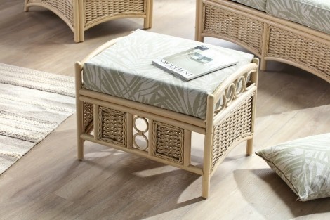 Desser - Chelsea - Natural Wash - Cane Footstool