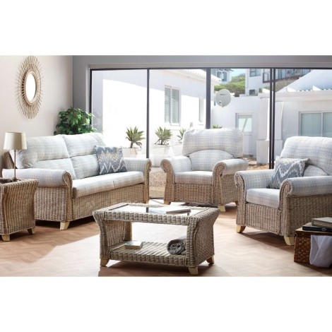 Desser - Clifton - Natural Wash - Cane 3 Seater Sofa & 2 Chairs