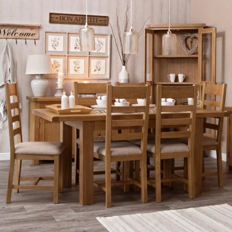 Colton Medium Oak -  125cm Butterfly Extending Table