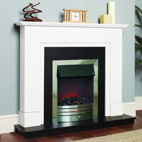 Coniston - 46" White Electric Fireplace Suite - 2kW