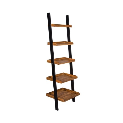 Copenhagen - Black Frame - Oiled Wood - Ladder Shelf