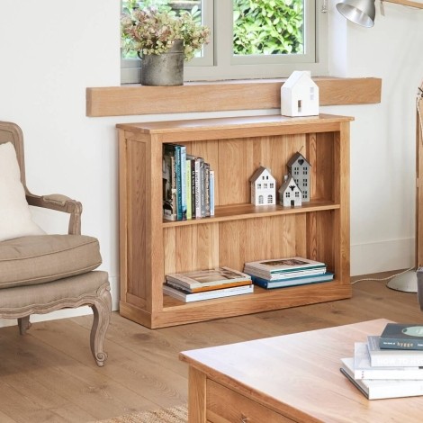 Mobel Oak - Low Bookcase COR01B