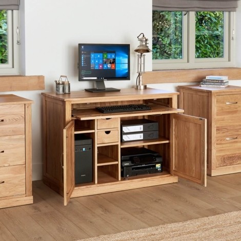 Mobel Oak - Hidden Home Office COR06A