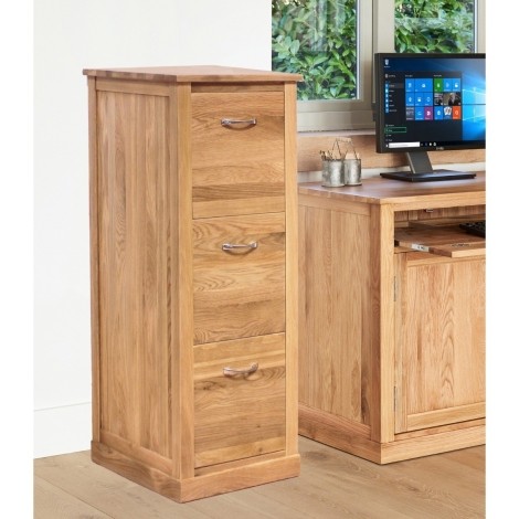 Mobel Oak - 3 Drawer Filing Cabinet COR07D