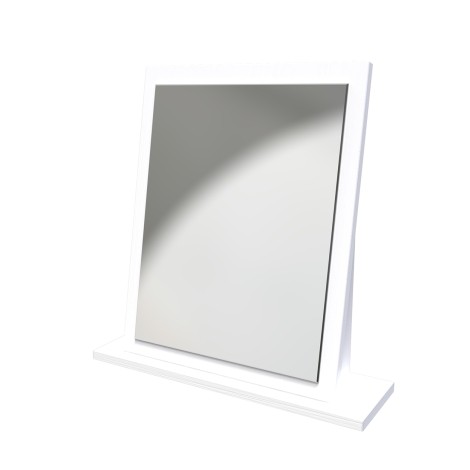 Crystal - Rectangular - Small - Mirror - White Ash Finish