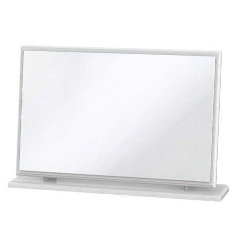 Crystal - Rectangular - Large - Mirror - White Ash Finish