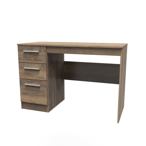 Contrast - Single Pedestal Desk / Vanity Table - Vintage Oak Finish