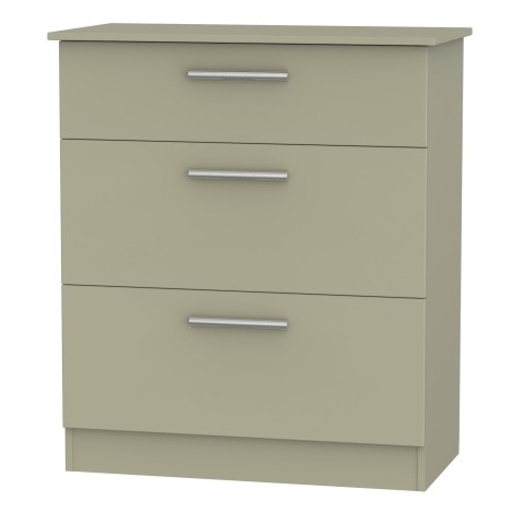 Contrast - 3 Drawer - Deep Chest - Mushroom Finish