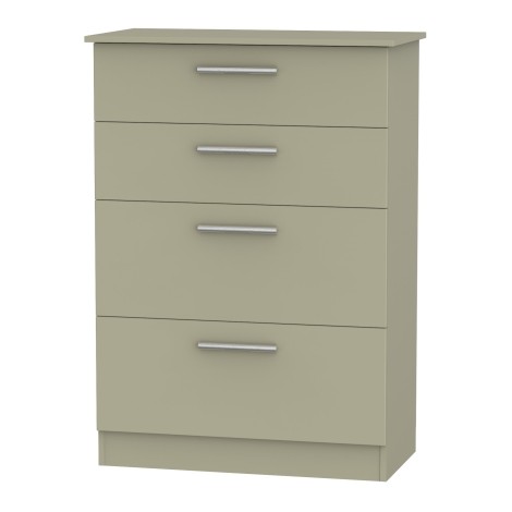 Contrast - 4 Drawer - Deep Chest - Mushroom Finish