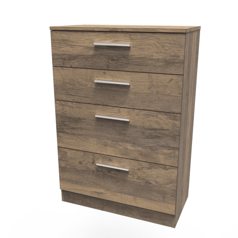 Contrast - 4 Drawer - Deep Chest - Vintage Oak Finish