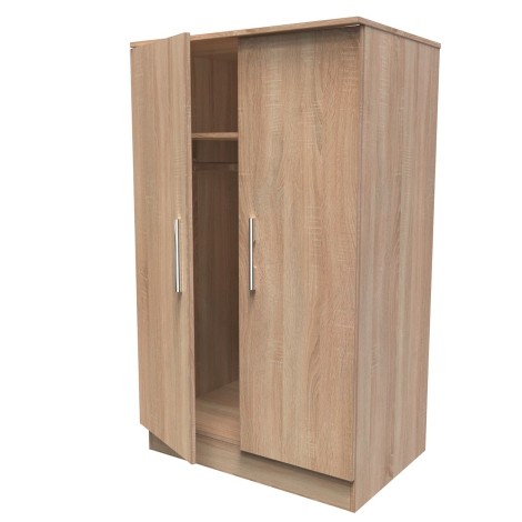 Contrast - 2 Door - Plain Medium Robe - Bardolino Oak Finish