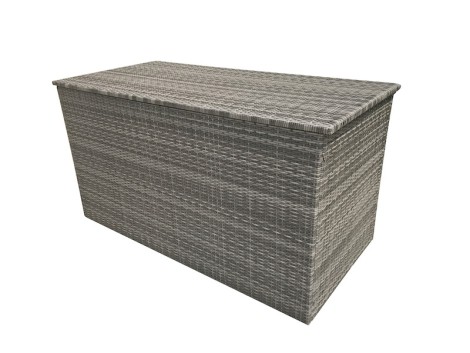 Outdoor - Flat Grey Weave - Wicker - Large Cushion Storage - UV Treated Wicker