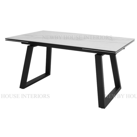 Dante White Ceramic Extending Dining Table (160-240cm)