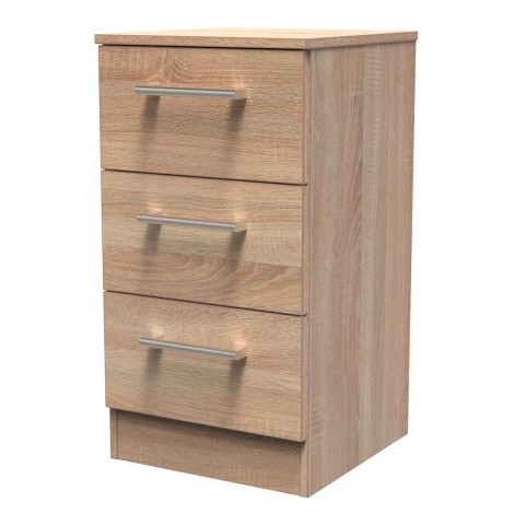 Devon - Chest of 3 Drawers - Bardolino Oak Finish