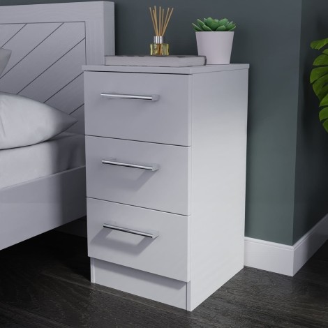 Devon - Chest of 3 Drawers - Grey Matt Finish