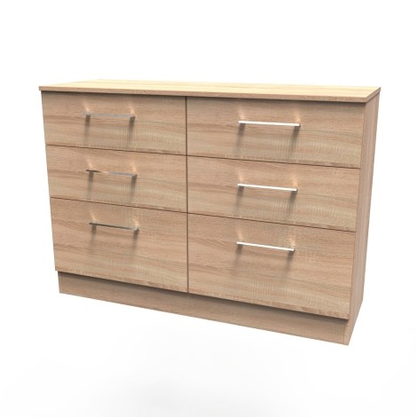 Devon - Medium - Chest of 6 Drawers - Bardolino Oak Finish