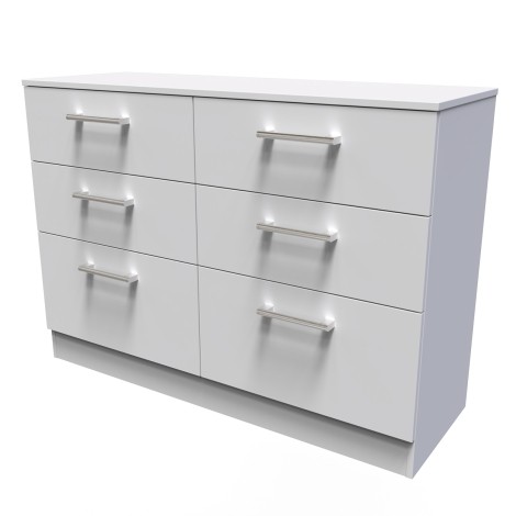 Devon - Medium - Chest of 6 Drawers - Grey Matt Finish