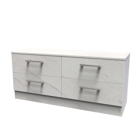 Devon - Rectangular - 4 Drawer - Bed Box - White Marble Effect