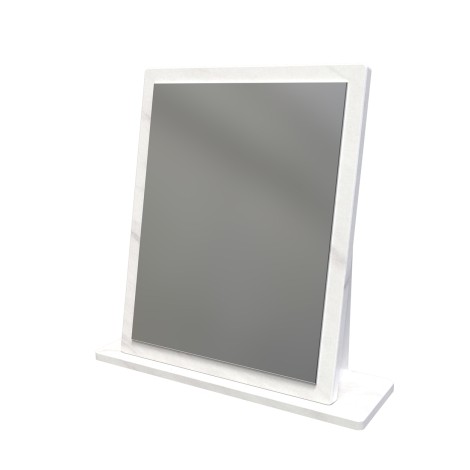 Devon - Rectangular - Small - Mirror - White Marble Effect