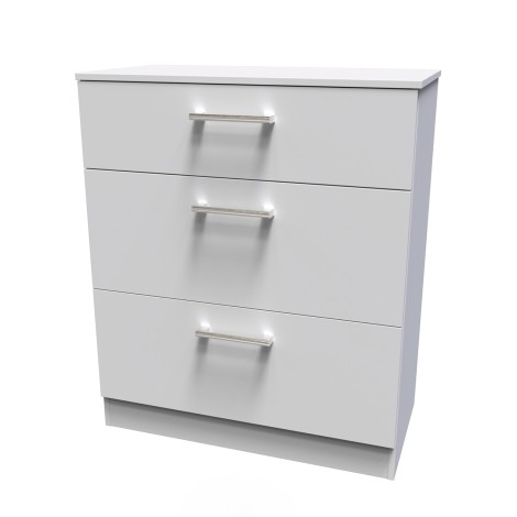 Devon - Deep - Chest of 3 Drawers - Grey Matt Finish