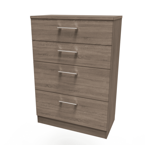 Devon - Deep - Chest of 4 Drawers - Darkolino Oak Finish