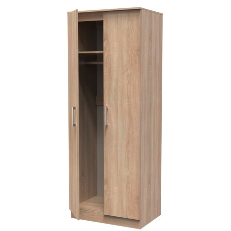 Devon - 2 Door - Double - Plain Wardrobe - Bardolino Oak Finish