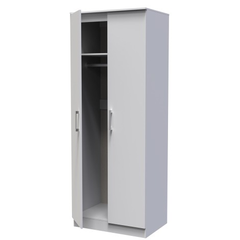 Devon - 2 Door - Double - Plain Wardrobe - Grey Matt Finish