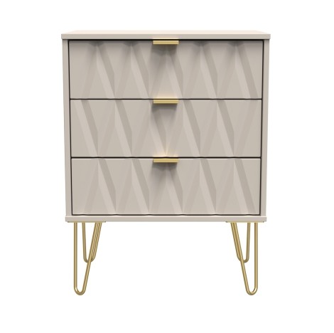 Diamond - Medium - Chest of 3 Drawers - Kashmir Matt Finish