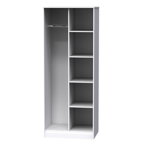 Diamond - Open Shelves - Wardrobe - White Matt Finish