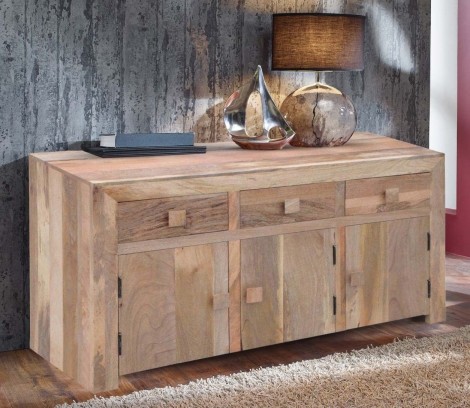 Dakota Mango 3 Door 3 Drawer Sideboard