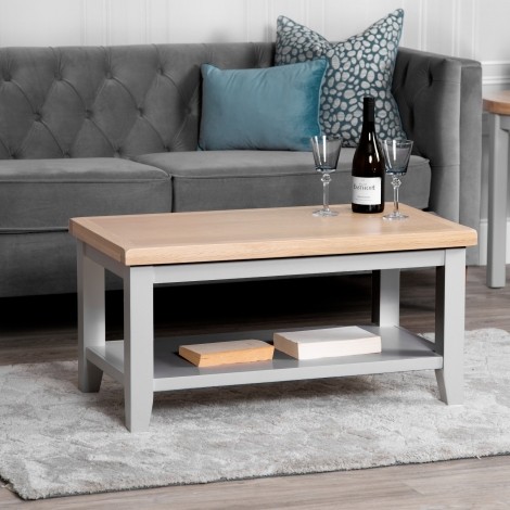 Eaton - Oak and Grey - Painted - Small Coffee Table