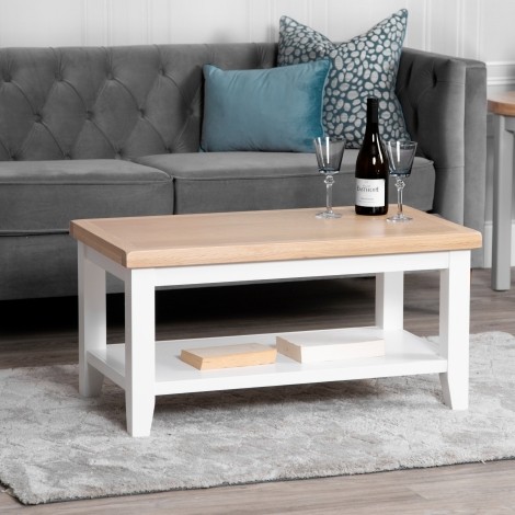 Eaton - Oak and White - Painted - Small Coffee Table