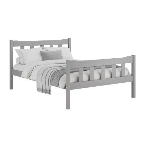 Havana - Grey Washed Pine Wood Traditional Style Double / 4ft 6in / 135cm Bed