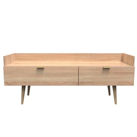 Hong Kong - Bardolino Oak - Media Console Unit - Natural Wood Leg