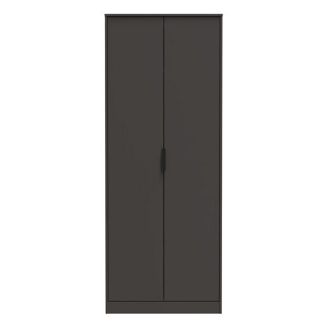 Hong Kong - 2 Door - Plain - Tall - Double Wardrobe - Graphite Finish