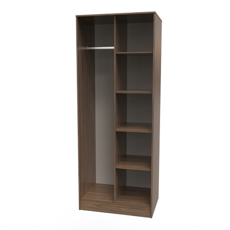 Hong Kong - Open Shelf - Tall - Wardrobe - Carini Walnut Finish