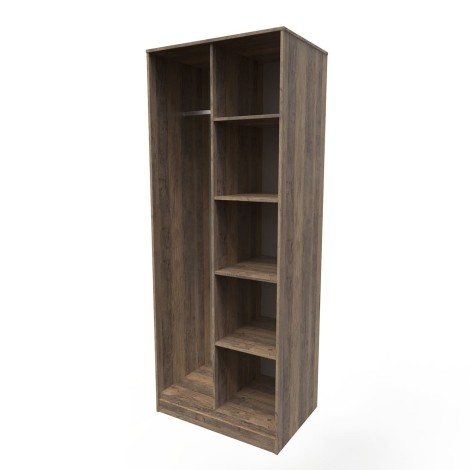 Hong Kong - Open Shelf - Tall - Wardrobe - Vintage Oak Finish