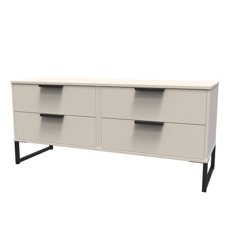 Hong Kong - Kashmir Matt - 4 Drawer Bed Box - Black Sleigh Leg