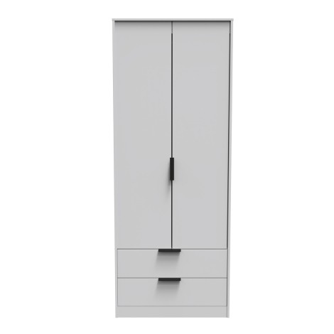 Hong Kong - Grey Matt - 2 Door 2 Drawer - Plain - Tall - Double Wardrobe