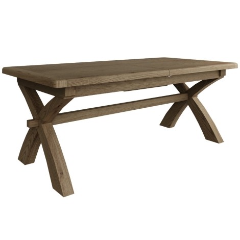 Hoxley - Smoked Oak - 200cm - Cross Leg - Extending Dining Table