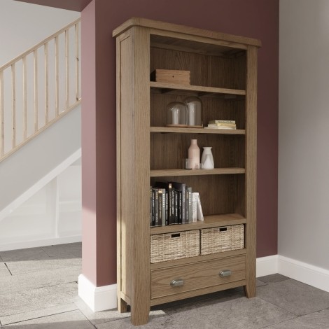 Hoxley Smoked Oak - Large Bookcase