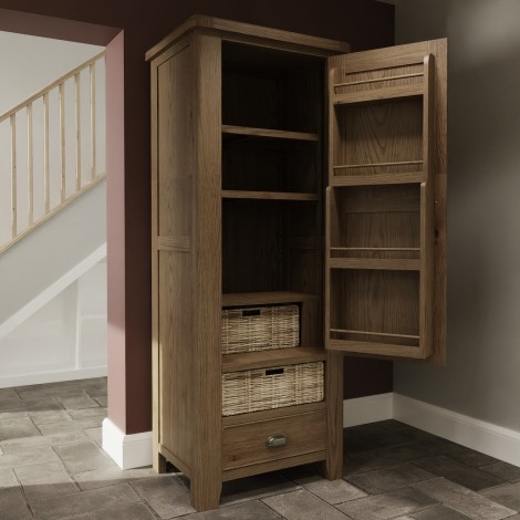 Hoxley Smoked Oak - Single Door Larder Unit