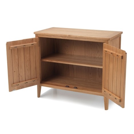 Ottawa - Solid Oak 2 Door Small Sideboard - Wax Finish