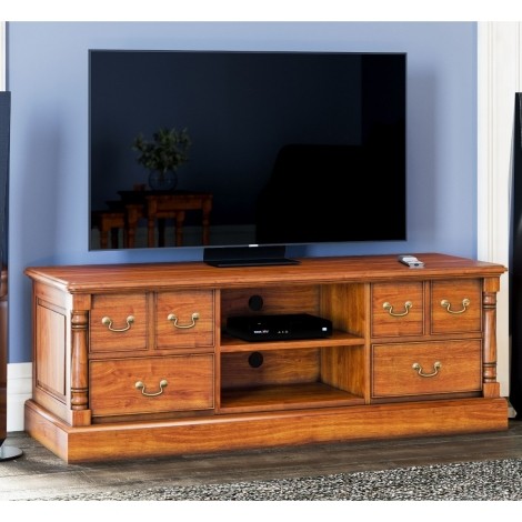 Baumhaus - La Reine - Mahogany Widescreen Television Cabinet IMD09A