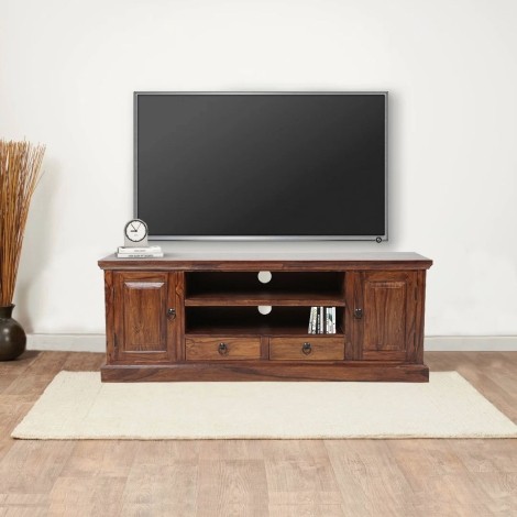 Ganga - Sheesham Wood - Brown - 2 Door - Large - Plazma TV Unit