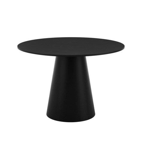 Juno - Black Painted Small Round 4 Seater Dining Table - Cone Shaped Base